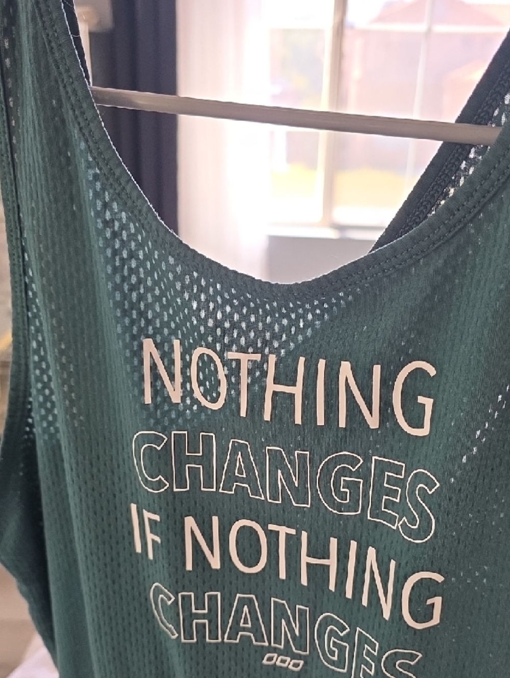 Lorna Jane Teal Racerback Tank with Motivational Text - Picture 5 of 6
